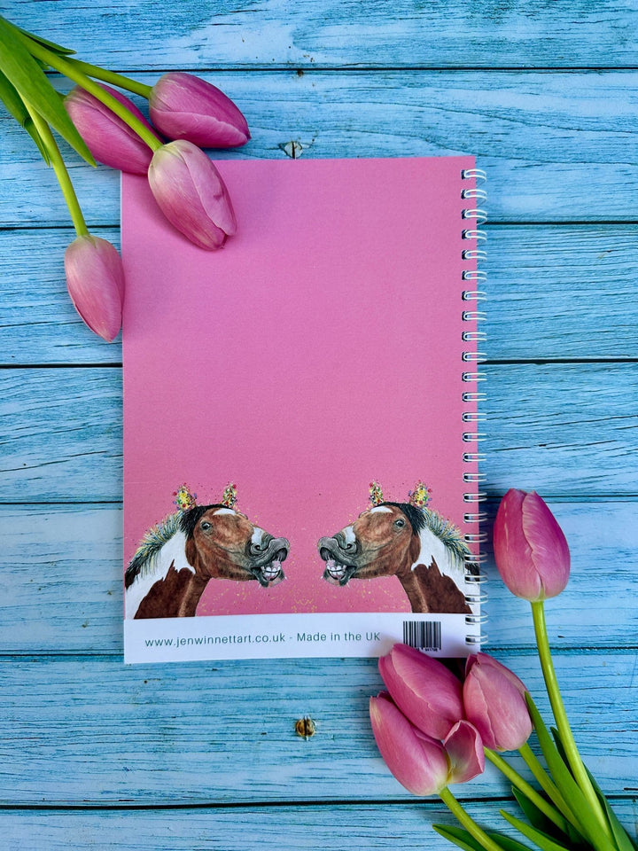JESTER THE HORSE LINED ECO FRIENDLY NOTEBOOK - A5 - UK MADE