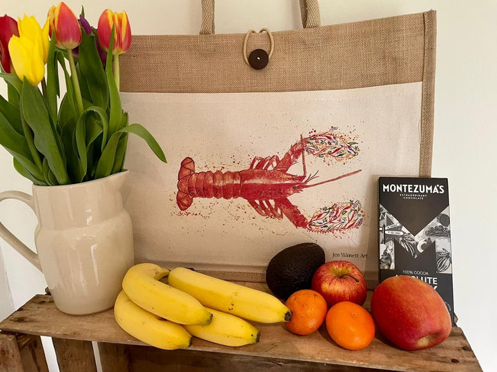 LARRY THE LOBSTER ECO JUTE BAG
