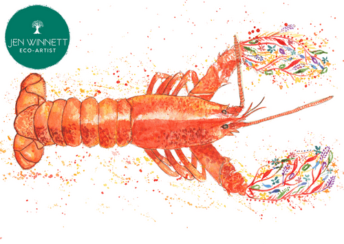 LARRY THE LOBSTER - SIGNED PRINT