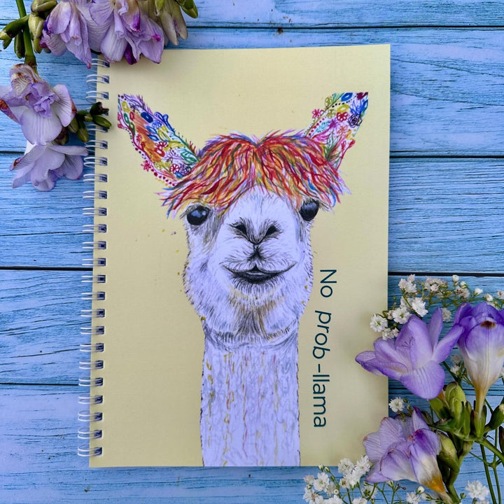 LLAMA LINED ECO FRIENDLY NOTEBOOK - A5 - UK MADE