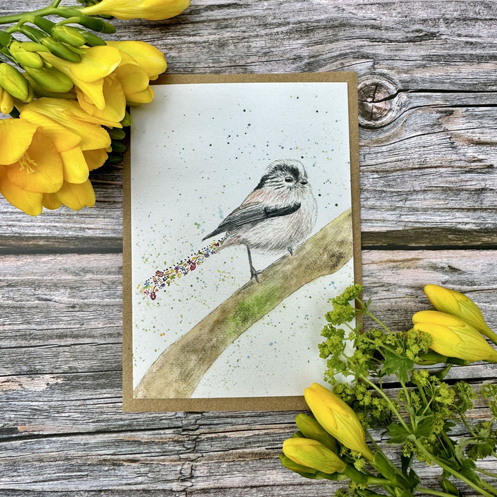 LOLA THE LONG TAILED TIT ECO-CARD