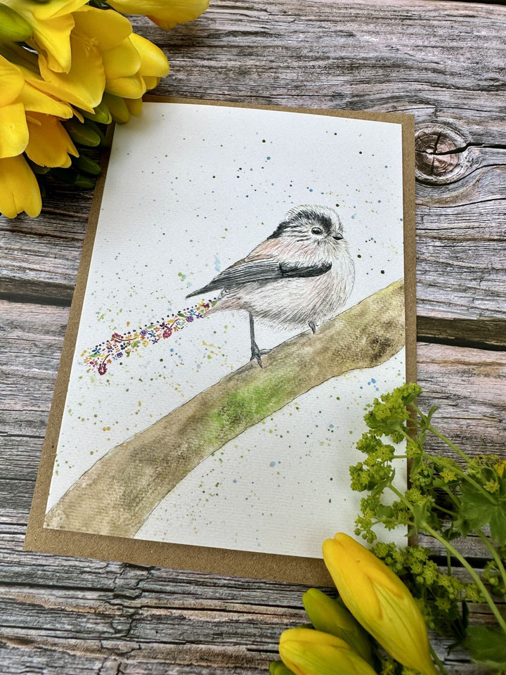 LOLA THE LONG TAILED TIT ECO-CARD