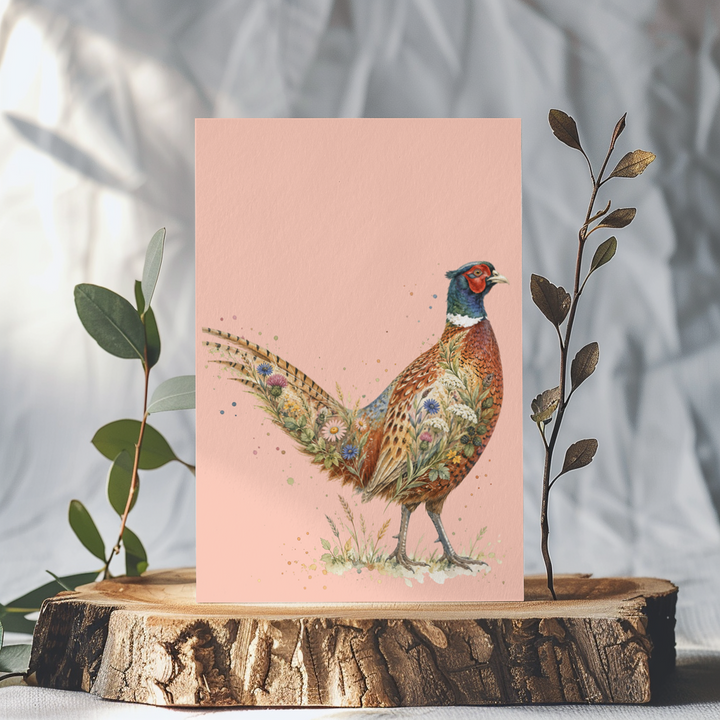 PHEASANT BOTANICAL ECO CARD - WILD BLOOM COLLECTION