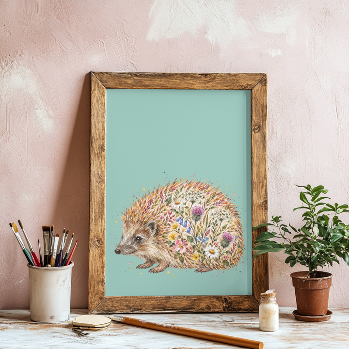 WILD BLOOM HEDGEHOG - ART PRINT