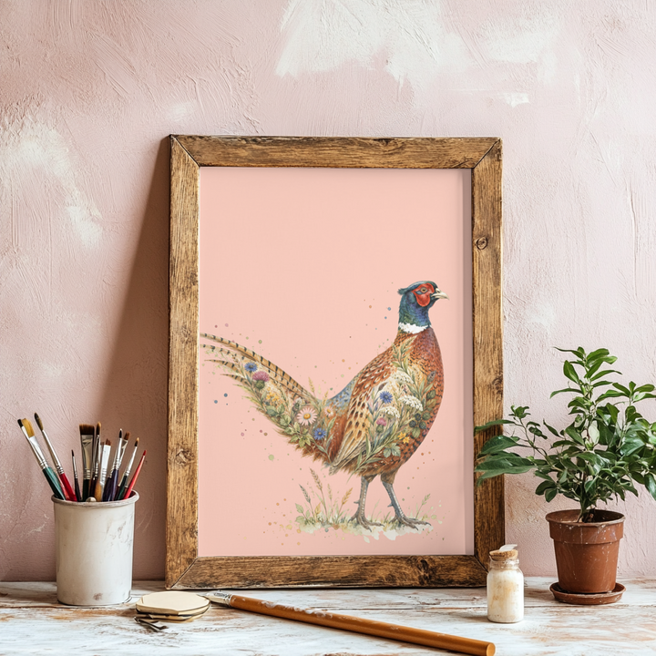 WILD BLOOM PHEASANT - ART PRINT