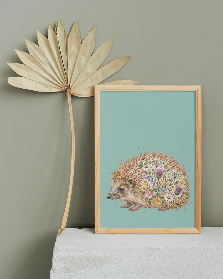 WILD BLOOM HEDGEHOG - ART PRINT