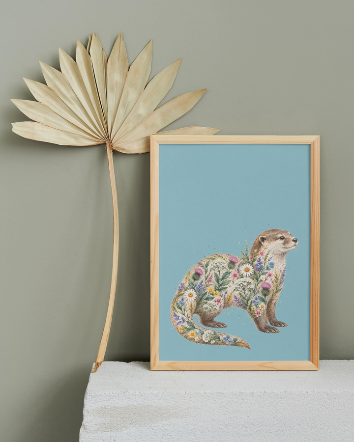 WILD BLOOM OTTER - ART PRINT