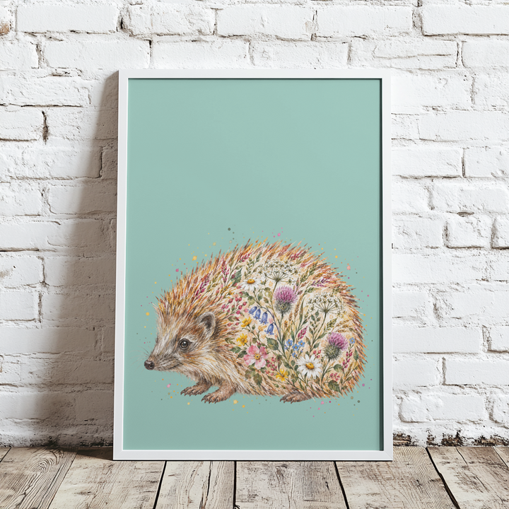 WILD BLOOM HEDGEHOG - ART PRINT