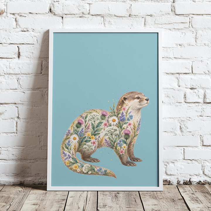 WILD BLOOM OTTER - ART PRINT