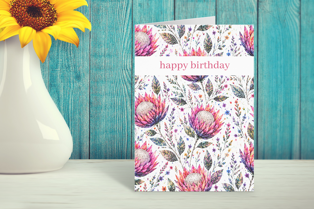 BIRTHDAY FLORAL ECO CARD - WILD BLOOM COLLECTION