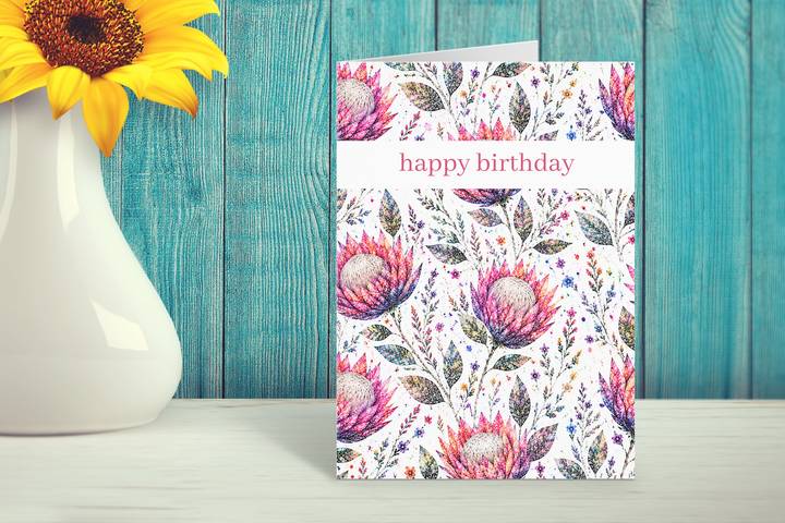 BIRTHDAY FLORAL ECO CARD - WILD BLOOM COLLECTION