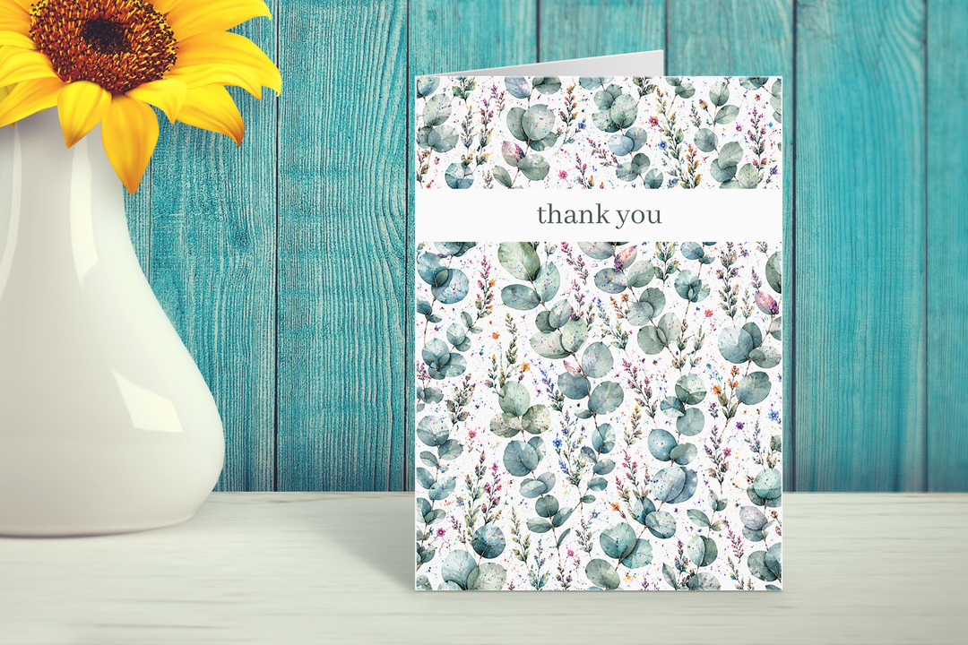 THANK YOU BOTANICAL ECO CARD - WILD BLOOM COLLECTION