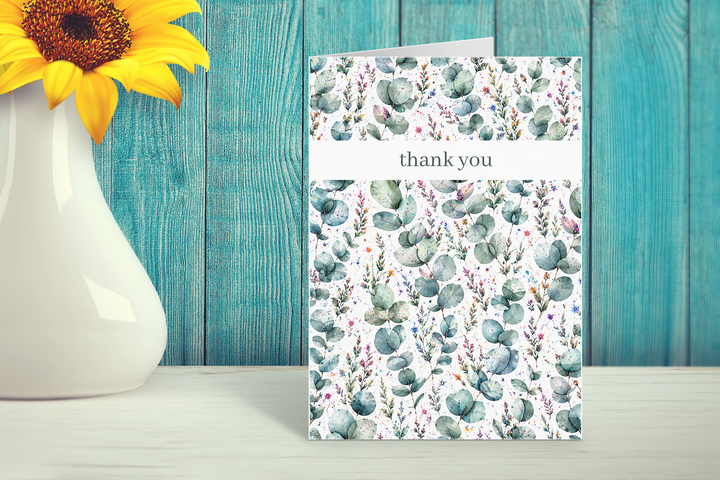 THANK YOU BOTANICAL ECO CARD - WILD BLOOM COLLECTION