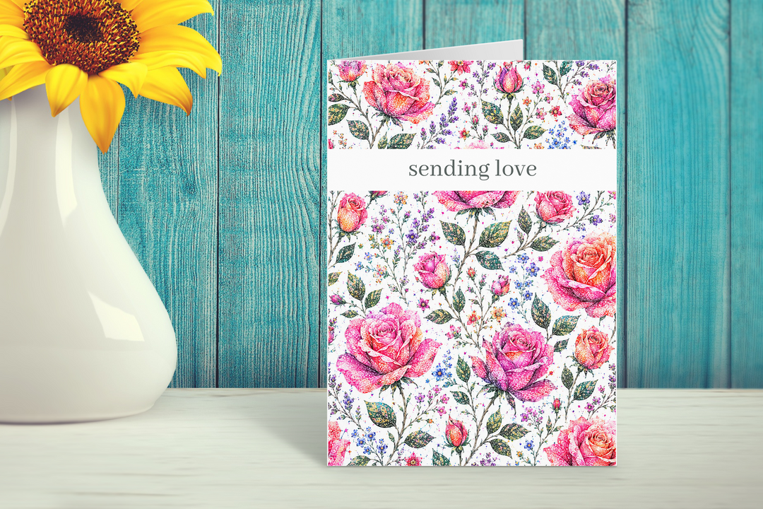 SENDING LOVE FLORAL ECO CARD - WILD BLOOM COLLECTION