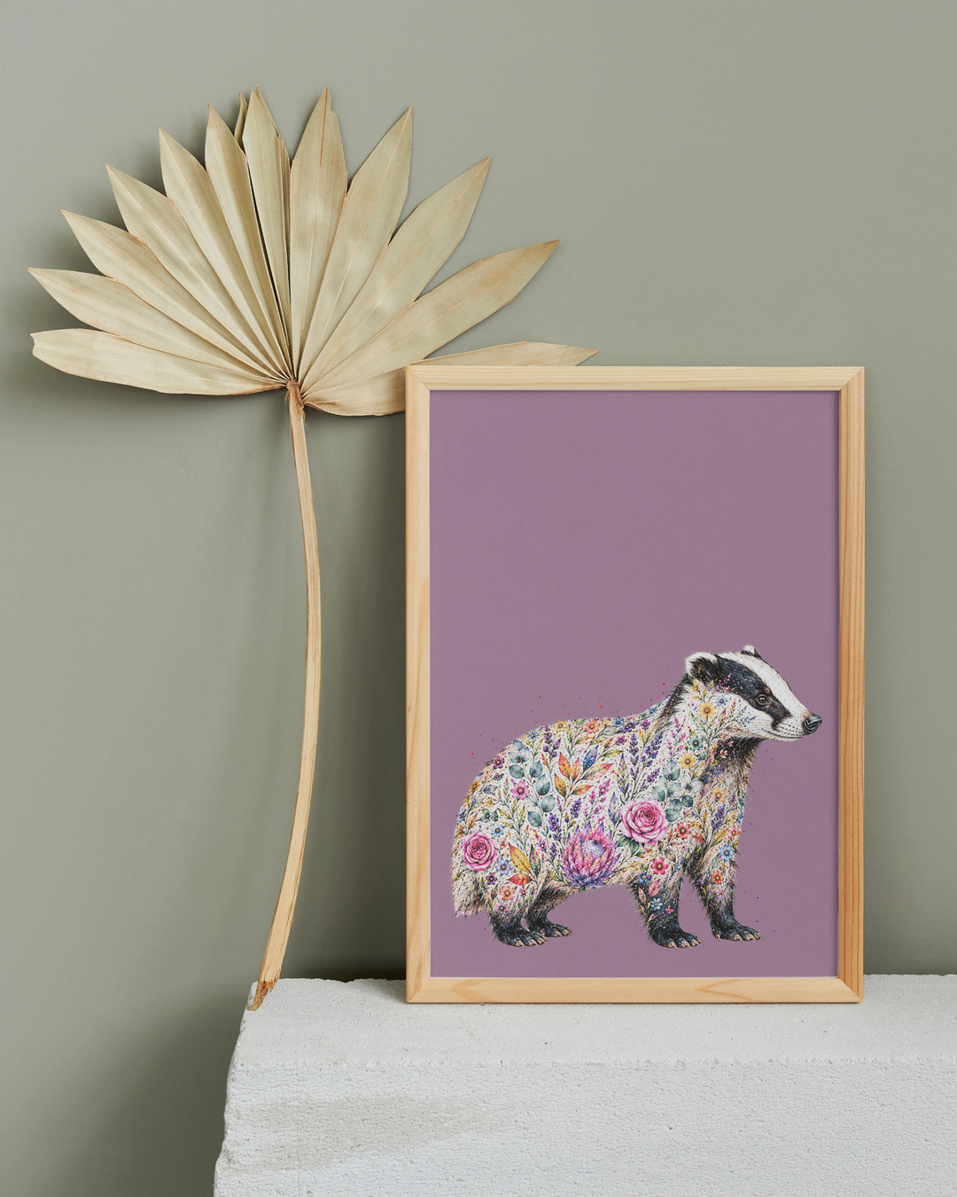 Badger Print - Wild Bloom Collectiom
