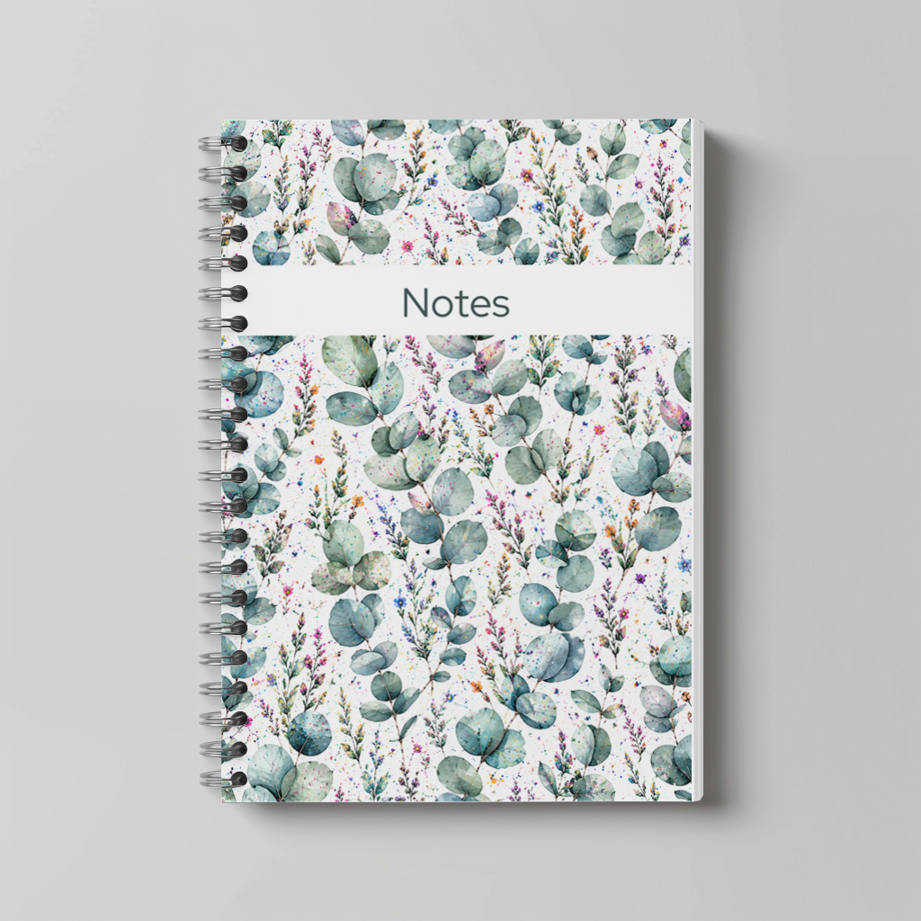 EUCALYPTUS LINED ECO FRIENDLY NOTEBOOK - A5 - UK MADE