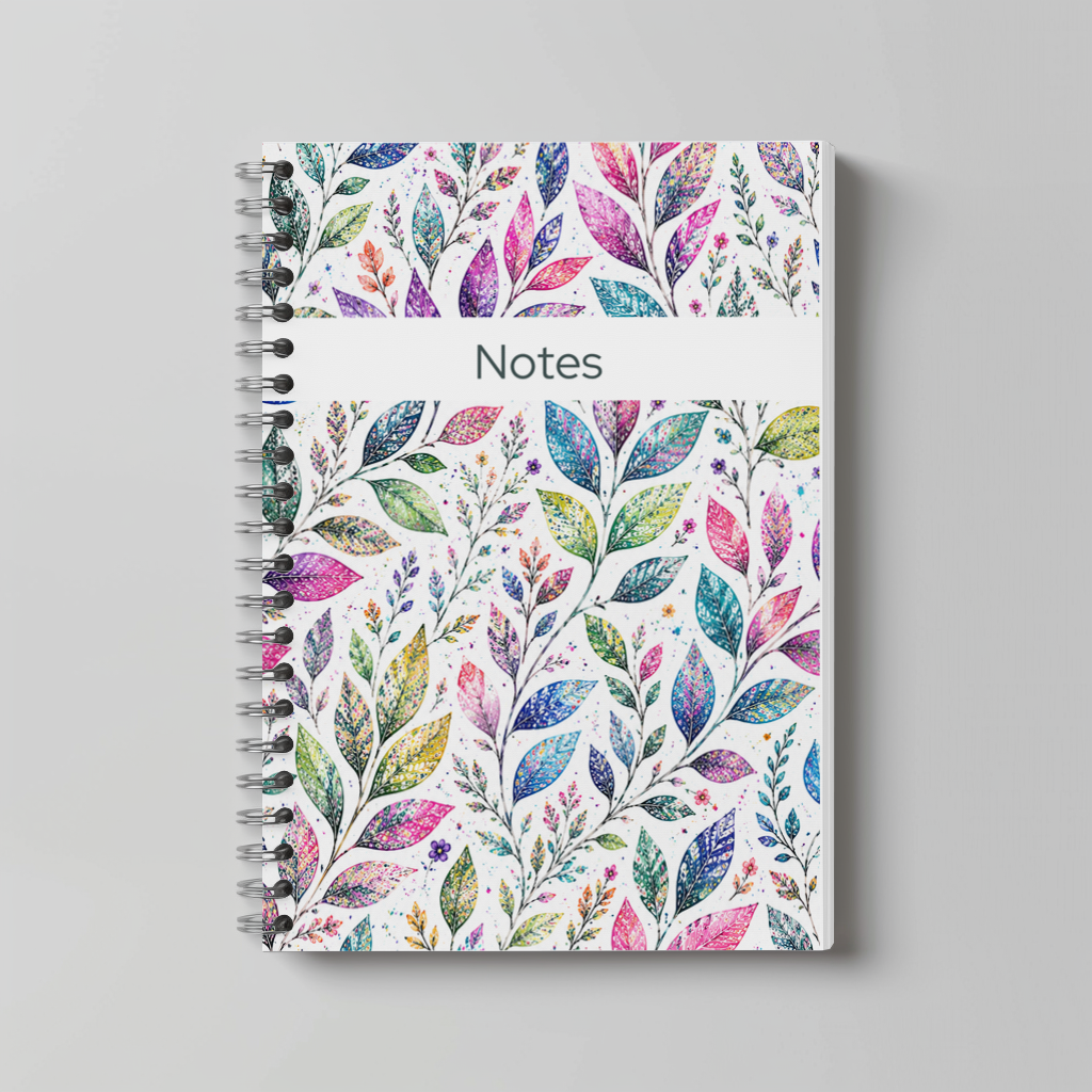 LEAVES LINED ECO FRIENDLY NOTEBOOK - A5 - UK MADE