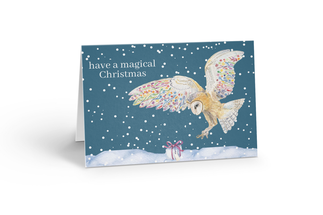 OWL CHRISTMAS GREETINGS ECO CARD