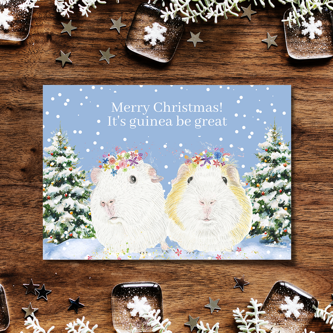 CHRISTMAS GUINEA PIG GREETINGS ECO CARD