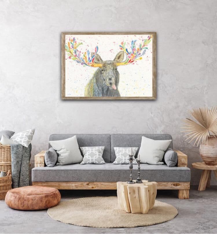 MERLIN THE MOOSE - SIGNED PRINT