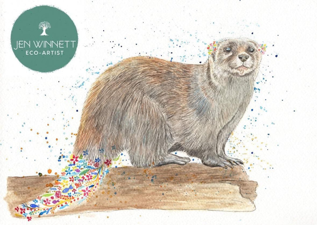 OBAN THE OTTER - SIGNED PRINT