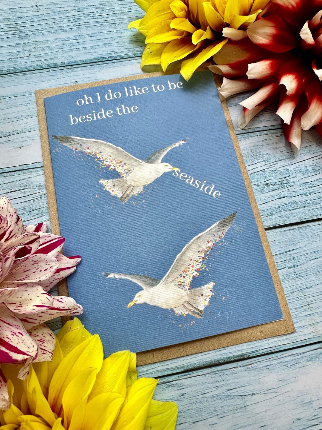 OH I DO LIKE TO BE BESIDE THE SEASIDE - SEAGULL ECO CARD