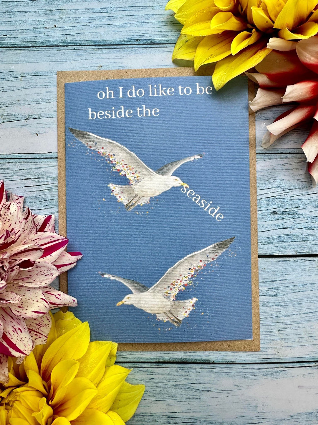 OH I DO LIKE TO BE BESIDE THE SEASIDE - SEAGULL ECO CARD