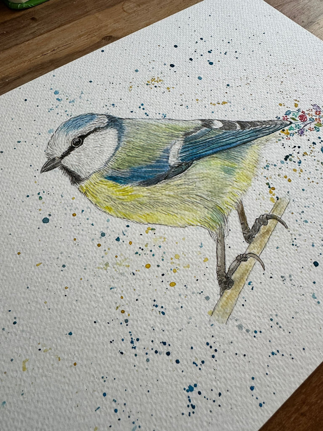 Original Betty the Bluetit Unframed
