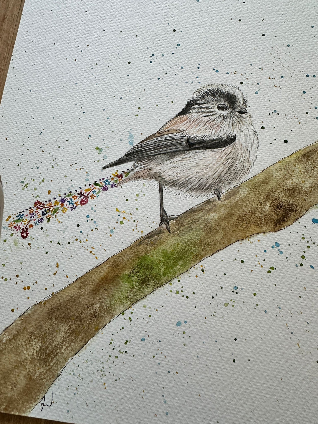 Original Lola the Longtailed Tit Unframed