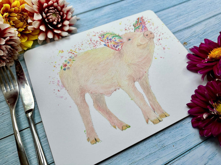 PABLO THE PIG LUXURY CORK PLACEMAT