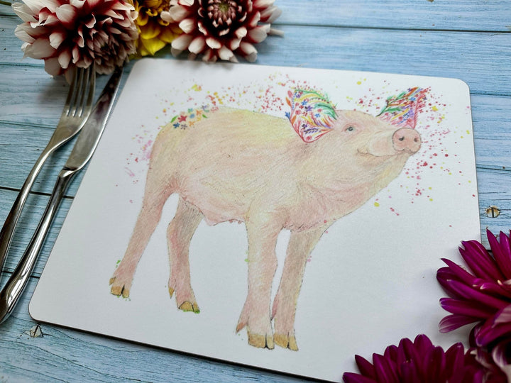 PABLO THE PIG LUXURY CORK PLACEMAT