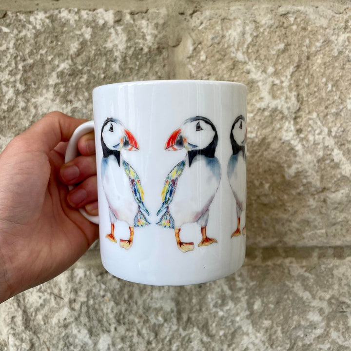 PERCY THE PUFFIN LARGE BONE CHINA MUG