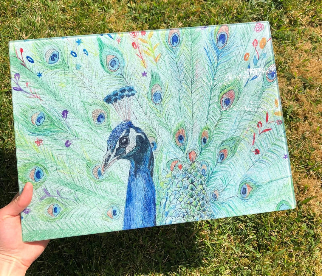 PICASSO THE PEACOCK ECO-CHOPPING BOARD
