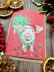 PIG IN A BLANKET CHRISTMAS ECO CARD