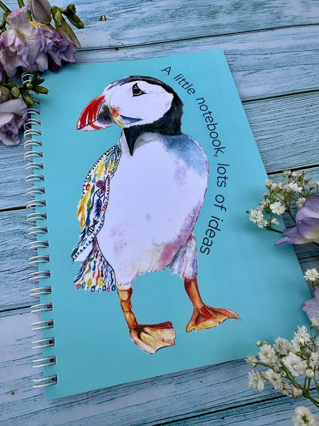 PUFFIN LINED ECO FRIENDLY NOTEBOOK - A5 - UK MADE