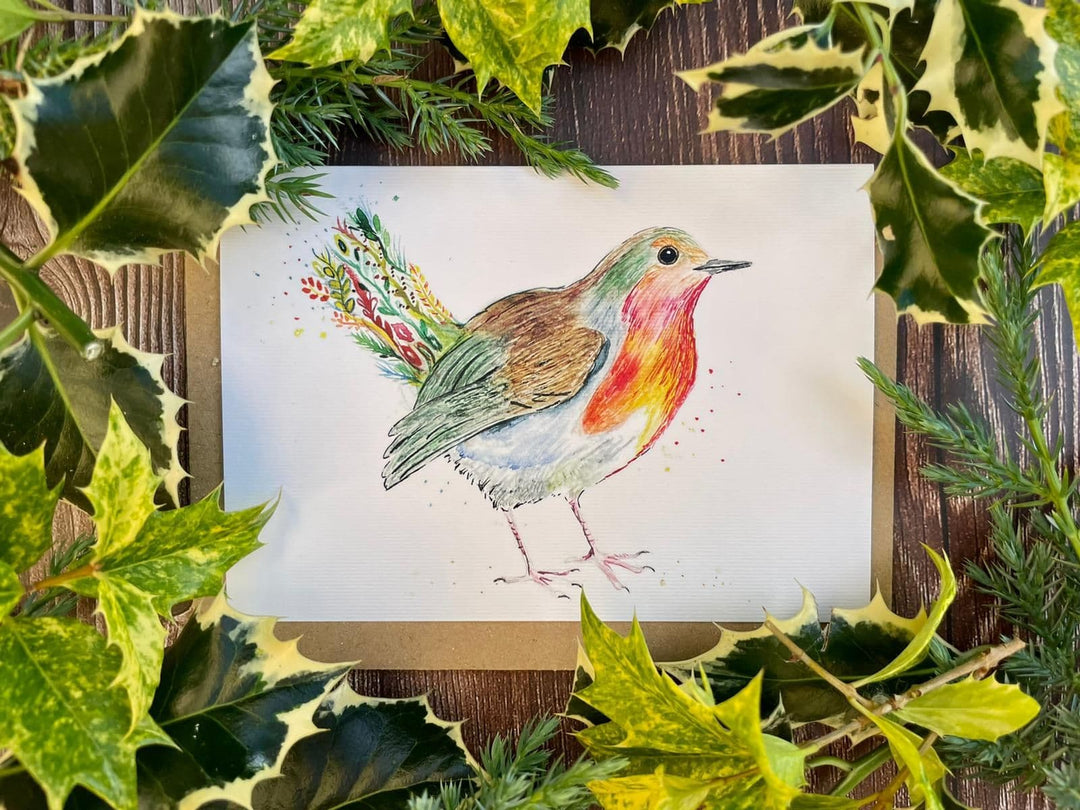 ROBBIE THE ROBIN CHRISTMAS ECO-CARD