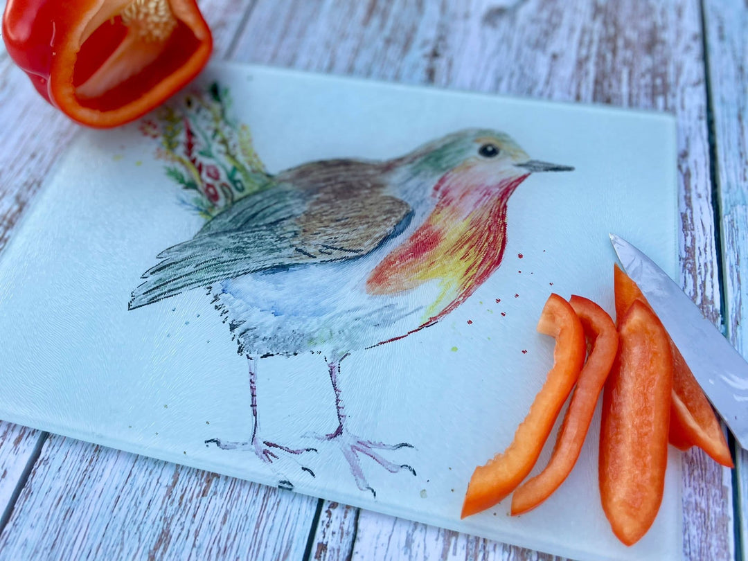 ROBBIE THE ROBIN MINI ECO CHOPPING BOARD/ WORKTOP SAVER