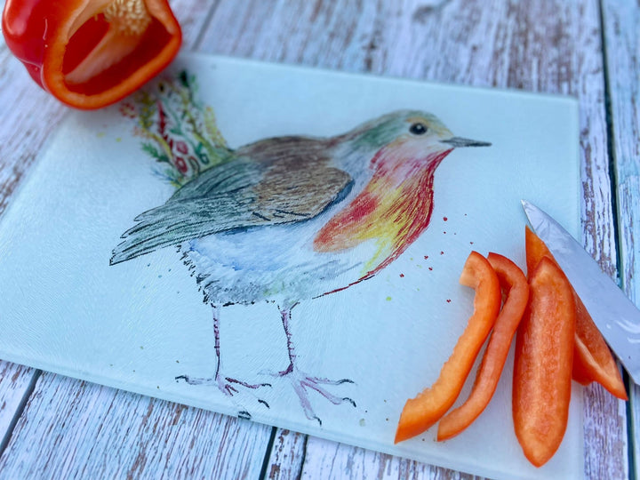 ROBBIE THE ROBIN MINI ECO CHOPPING BOARD/ WORKTOP SAVER