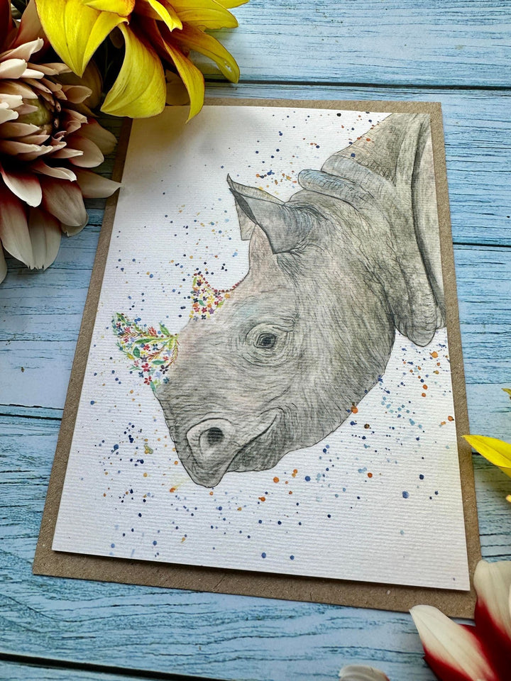 ROGER THE RHINO ECO-CARD - reverse