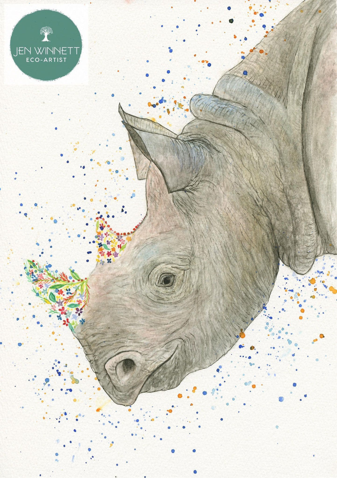 ROGER THE RHINO - SIGNED PRINT
