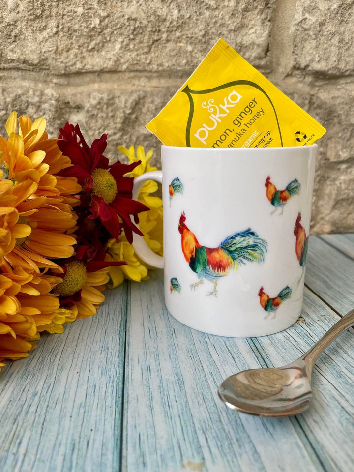 ROOSTER LARGE BONE CHINA MUG