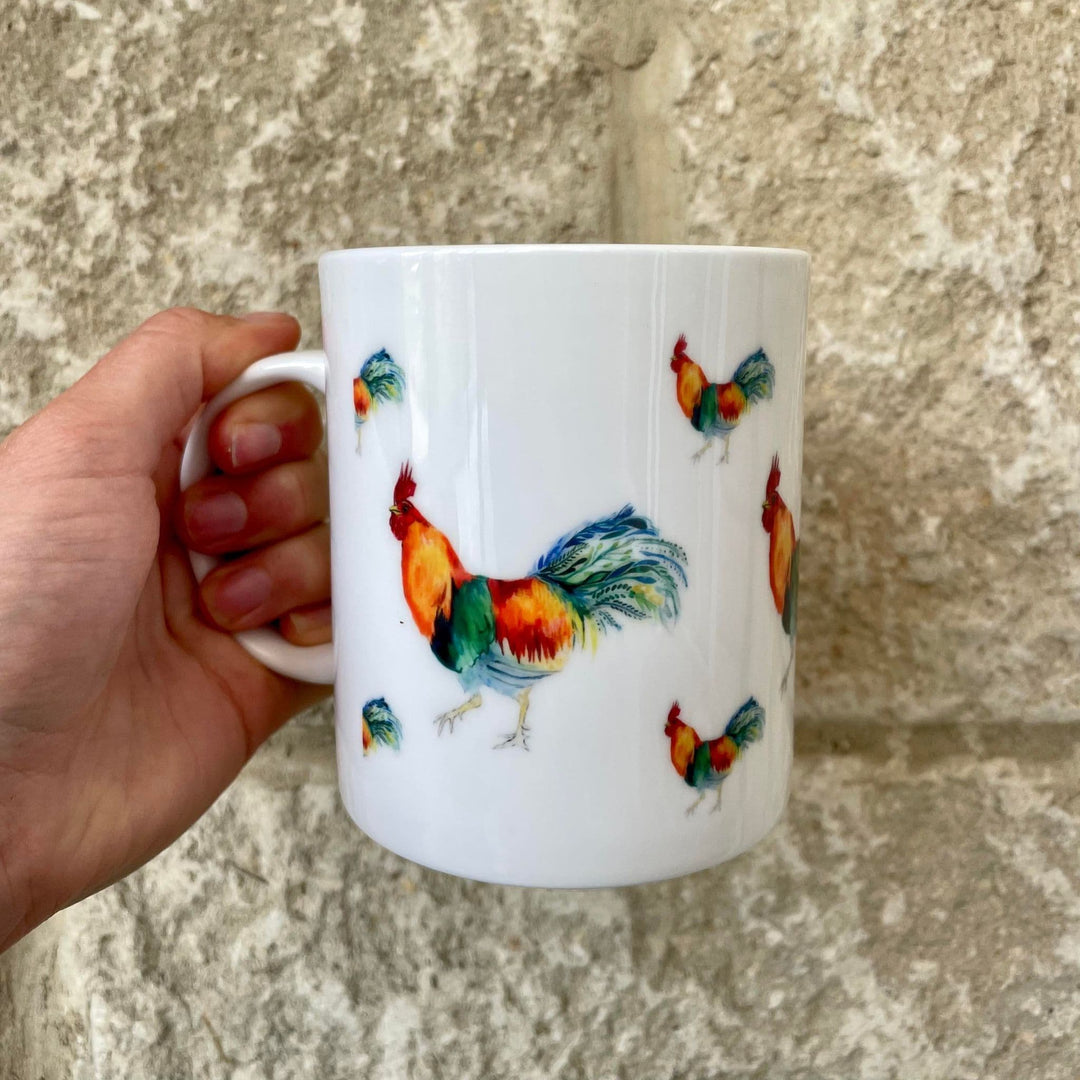 ROOSTER LARGE BONE CHINA MUG