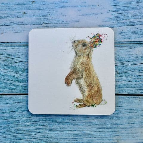 ROSETTA THE RABBIT  LUXURY CORK COASTER