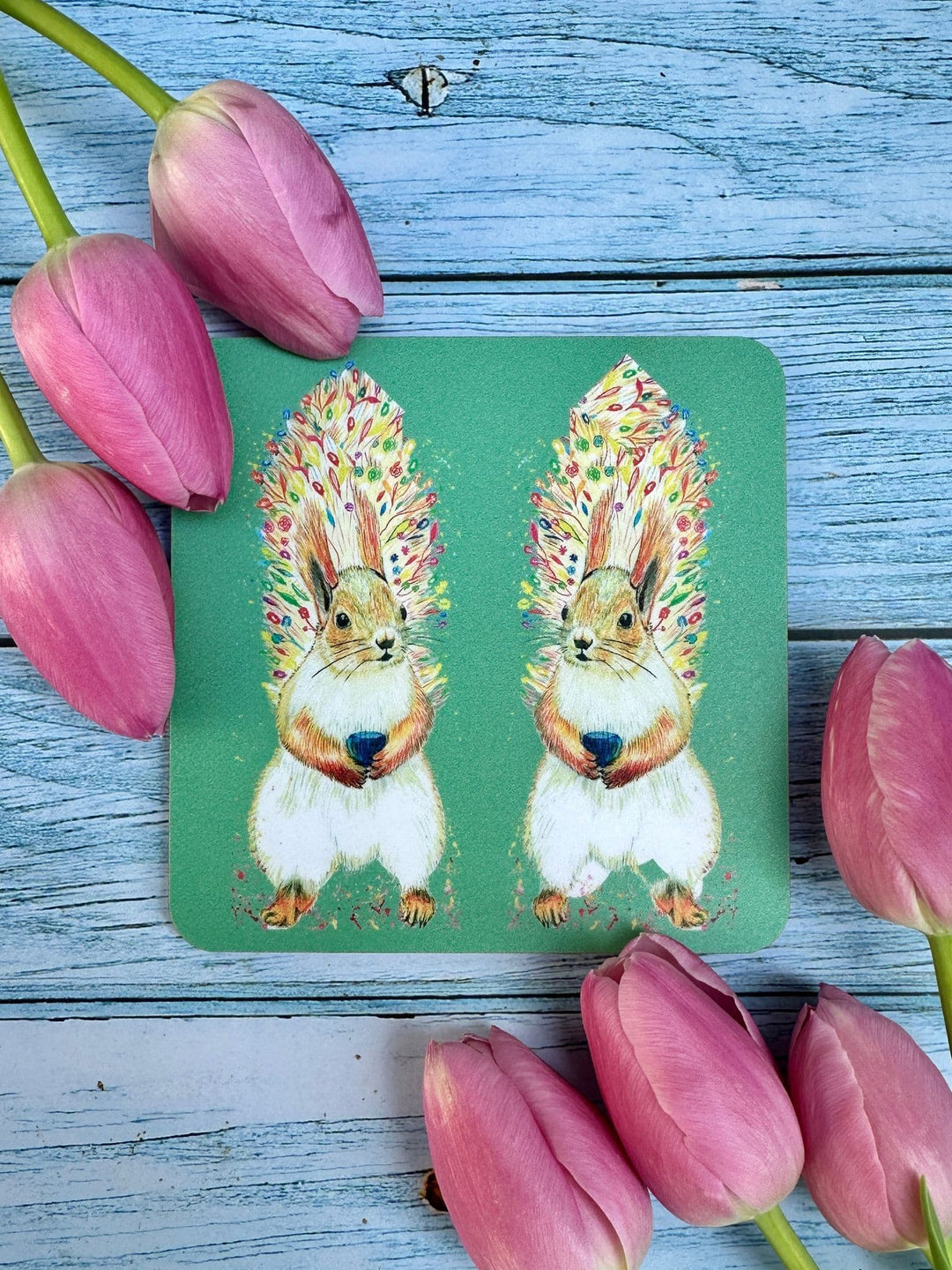 SAMMY THE SQUIRREL LUXURY CORK COASTER
