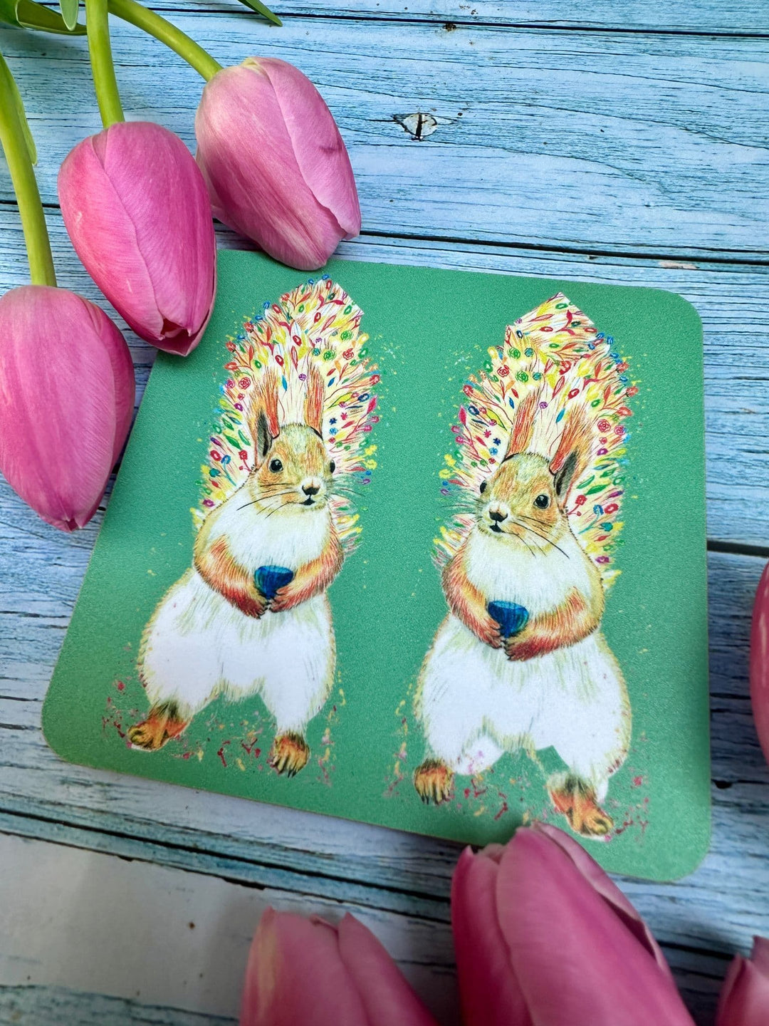 SAMMY THE SQUIRREL LUXURY CORK COASTER