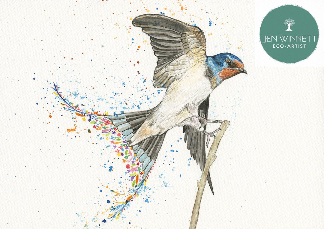 SAORISE THE SWALLOW - SIGNED PRINT