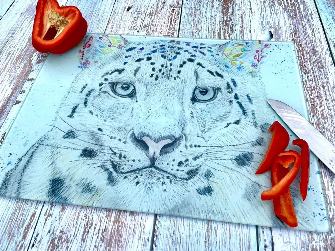 SAPPHIRE THE SNOW LEOPARD ECO-CHOPPING BOARD