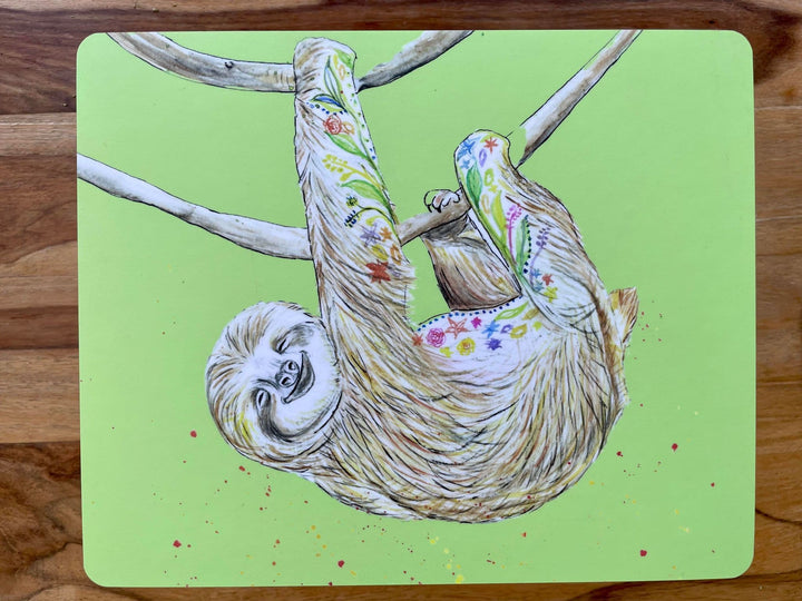 SOPHIE THE SLOTH CORK PLACEMAT