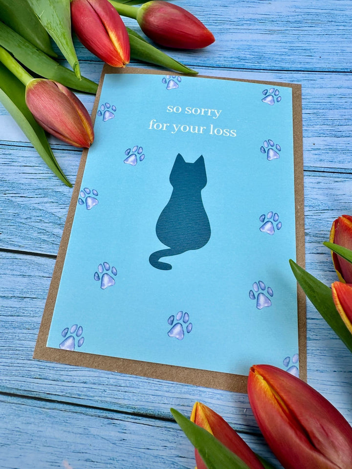 SORRY FOR YOUR LOSS CAT ECO CARD