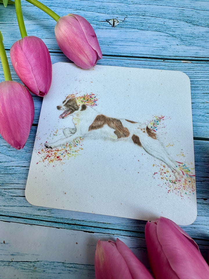 SPRING THE SPANIEL LUXURY CORK COASTER